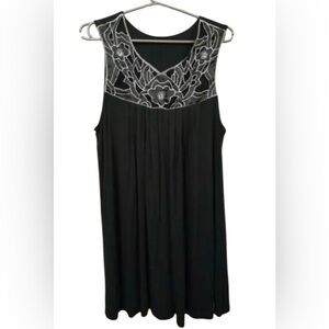 Embellished Embroidered Y2K Black Sleeveless Top